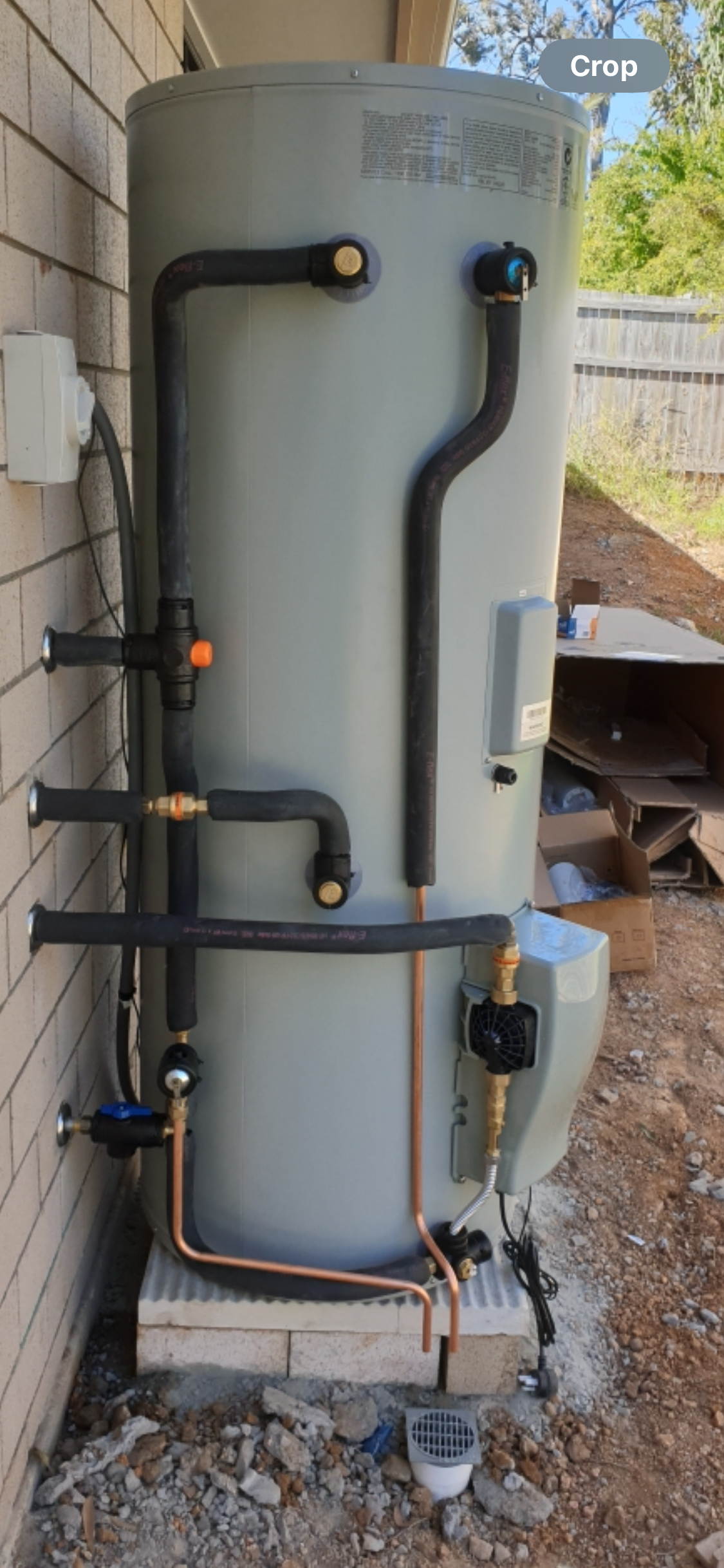 Hot water system installation at a Brisbane residential property